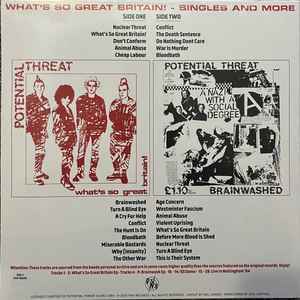 POTENTIAL THREAT (ポテンシャル・スレット)  - What's So Great Britain! - Singles And More (US 限定「ブラックヴァイナル」LP/ New) シングル&デモコレクション !