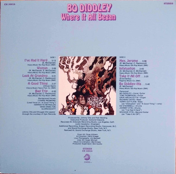 BO DIDDLEY (ボ・ディドリー)  - Where It All Began (US 限定復刻再発 LP/New) '72年FUNK怪作第3弾アルバム！