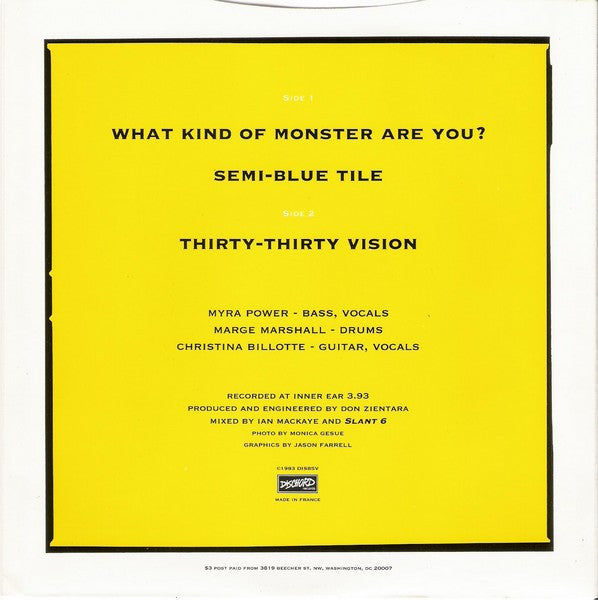 SLANT 6 (スラント6)  - What Kind Of Monster Are You? (US 限定リリース 7インチ/廃盤 NEW) '93年デビューシングル 残少！
