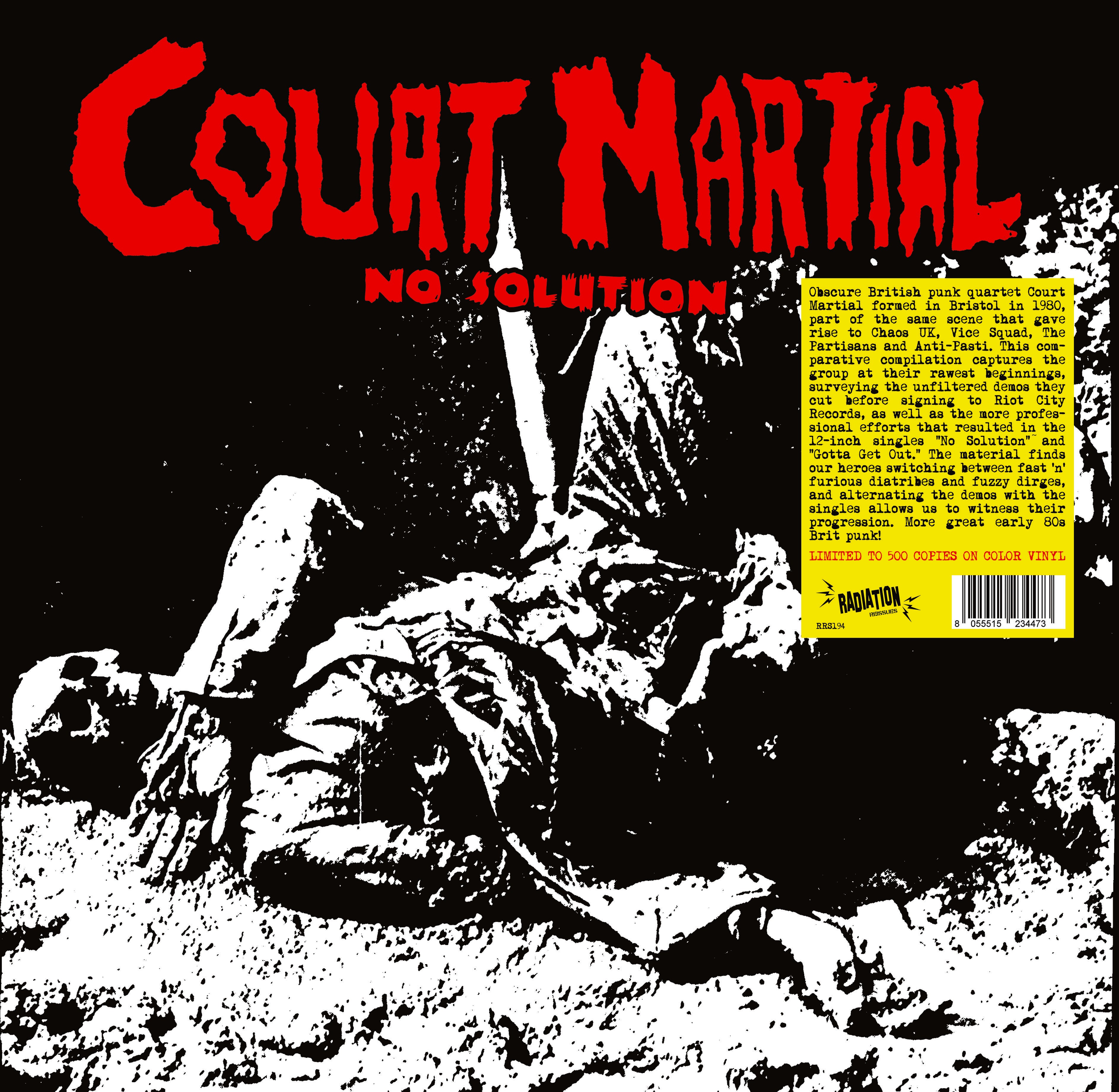 COURT MARTIAL (コート・マーシャル)  - No Solution : Singles & Demos 1981 / 1982 (Italy 500枚限定再発グリーンヴァイナル LP/ New)
