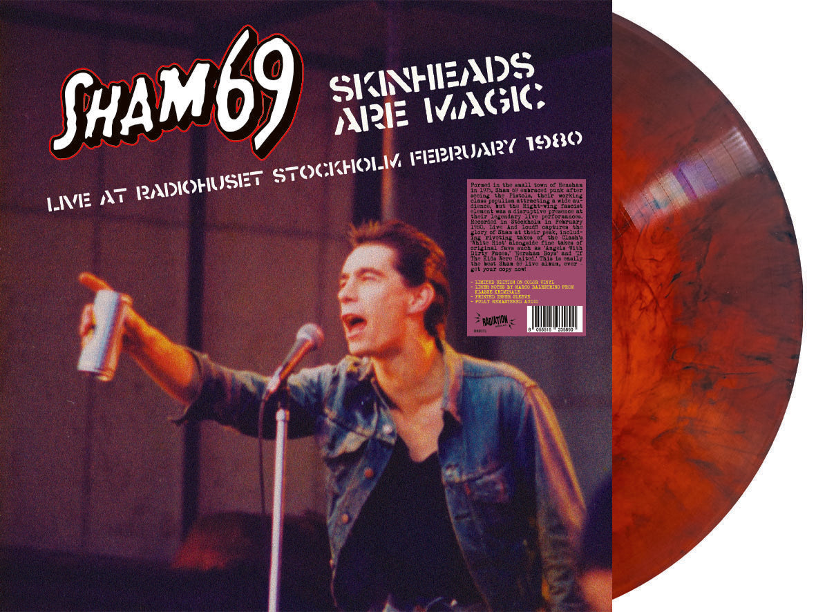 SHAM 69 (シャム 69)  - Skinheads Are Magic : Live In Stockholm 02/02/1980 (Italy  RSD 2024 限定再発「レッドマーブルヴァイナル」LP/New)