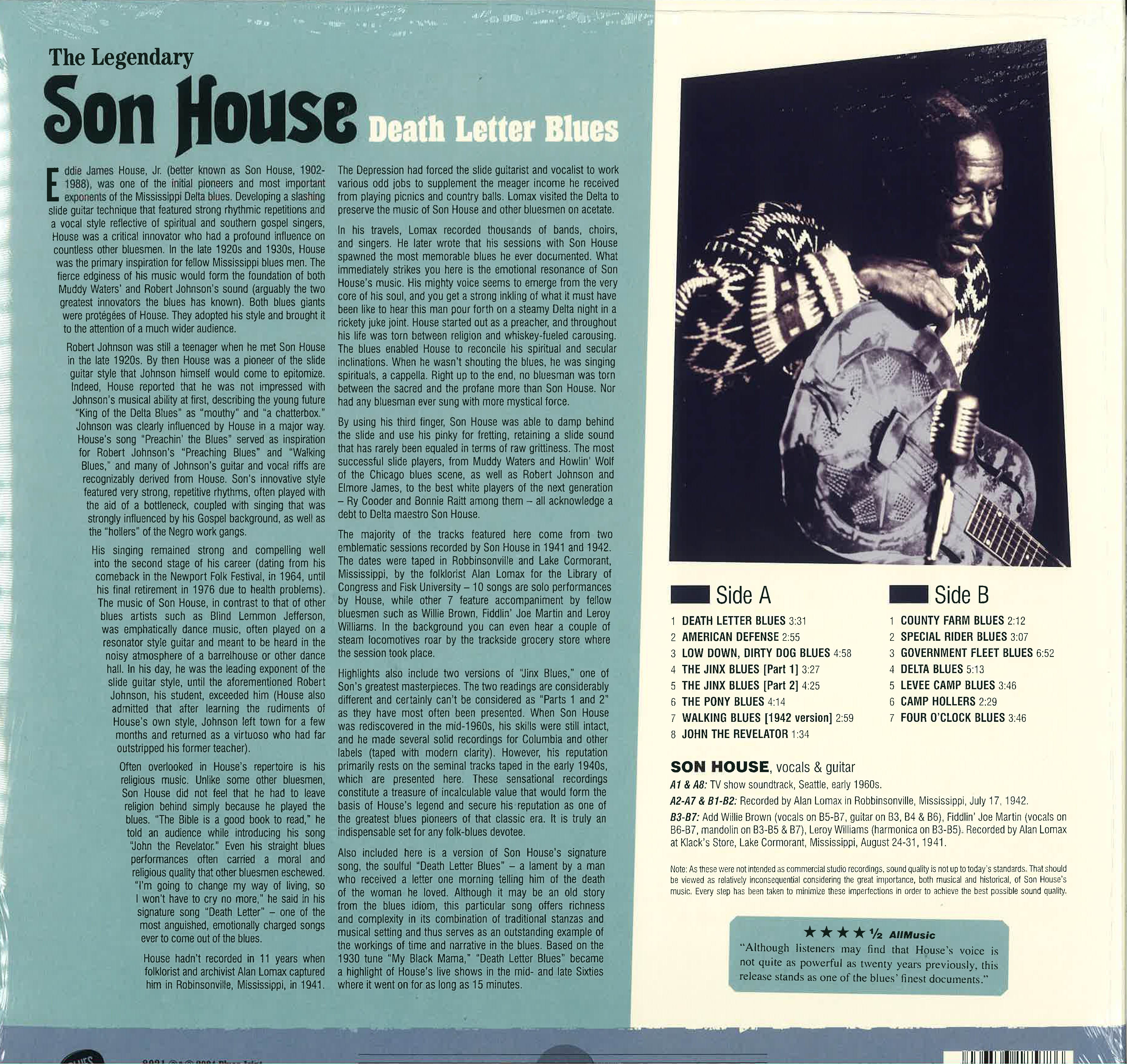 SON HOUSE (サン・ハウス)  - Death Letter Blues (EU 限定180g アナログ LP/New) レアトラック・コンピ！