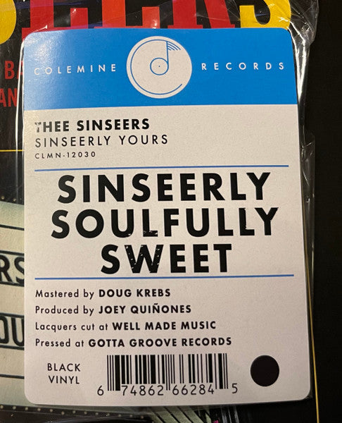 SINSEERS, THEE  (ジー・シンシアーズ)  - Sinseerly Yours (US 限定プレス「黒盤」LP-見開きジャケ/New) チカーノソウル界騒然'24年デビューアルバム！