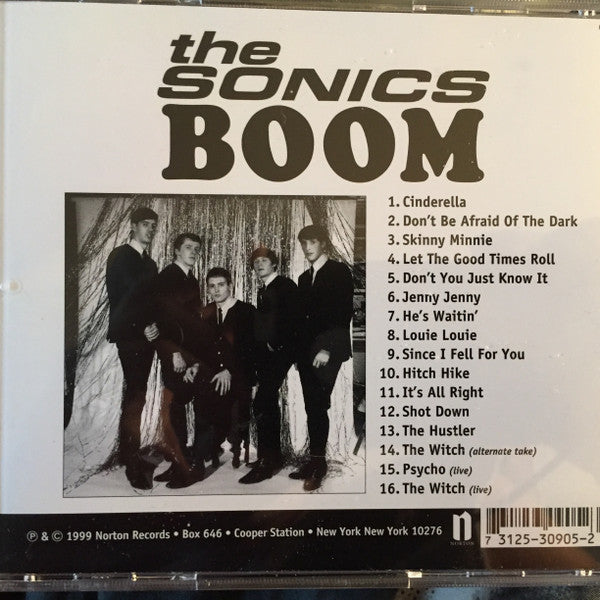 SONICS (ソニックス)  - Boom (USノートン社ボーナス追加16曲入り再発CD/プラケース/廃盤 New)  米ガレージ・レジェンド'66年名作セカンド・アルバム
