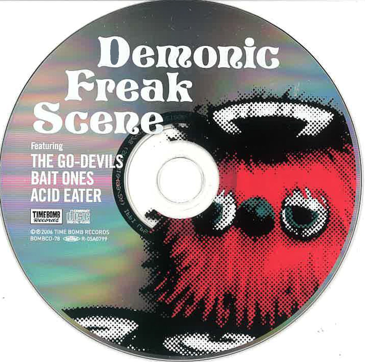 V.A.(ACID EATER/ BAITONES/ GO-DEVILS 関西ガレージコンピ) - Demonic Freak Scene (Japan  タイムボム限定 CD/New) 秘境関西ガレージ3バンド・コンピ。ジャケはロッキンジェリービーン