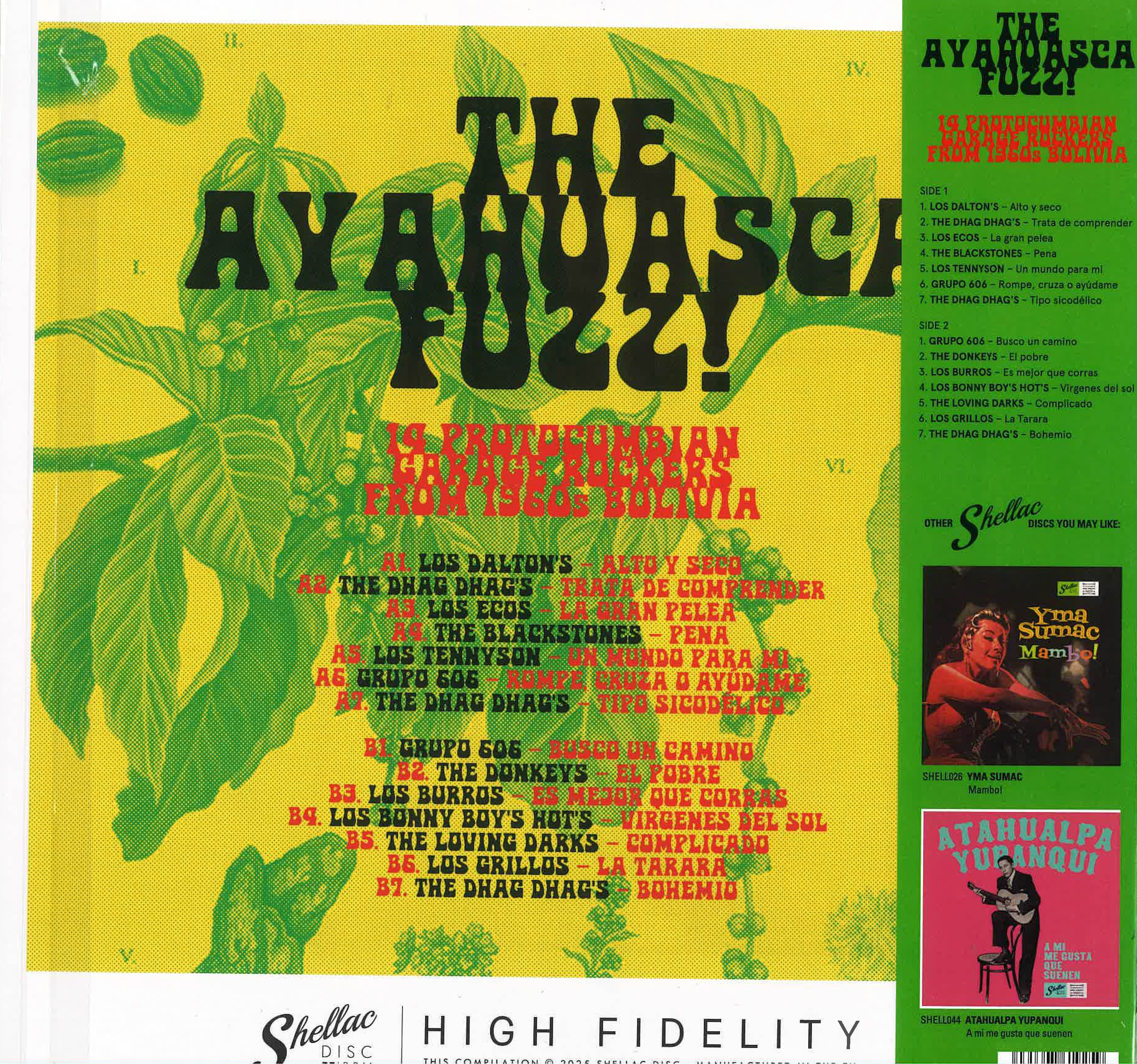 V.A. (各国秘境60'sガレージ・ナゲッツ・シリーズの「ボリビア」編！)  - The Ayahuasca Fuzz ! (スペイン限定再発 LP+帯/New)