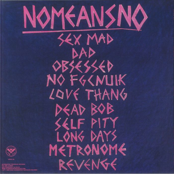 NO MEANS NO (ノー・ミーンズ・ノー)  - Sex Mad (US 正規限定再発「ピンク盤」 LP/NEW) '85年2ndアルバム