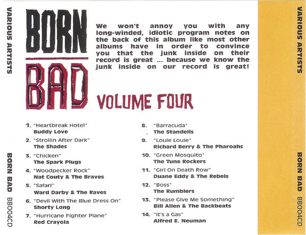 V.A. (クランプスのカヴァ原曲集)  - Born Bad Vol.4 (EU 限定再発 CD/New)