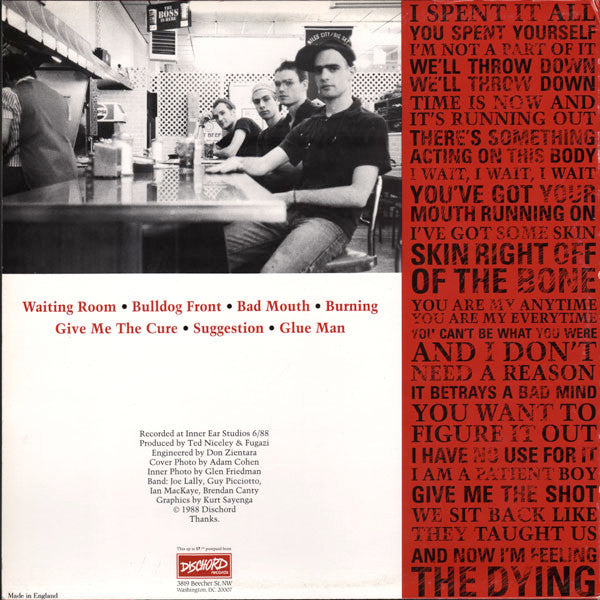 FUGAZI (フガジ) - 7 Songs (US 2022年正規再発「限定レッドヴァイナル」 LP/New) 「赤盤」再発！