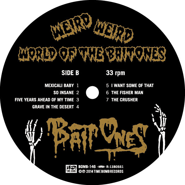 BAITONES (ベイトワンズ)  - Weird World Of The Baitones (Japan タイムボム300枚限定リマスター再発LP-特製ポスタージャケ /New) 2014年デビュー・アルバム初LP化！4/25 （金）発売！