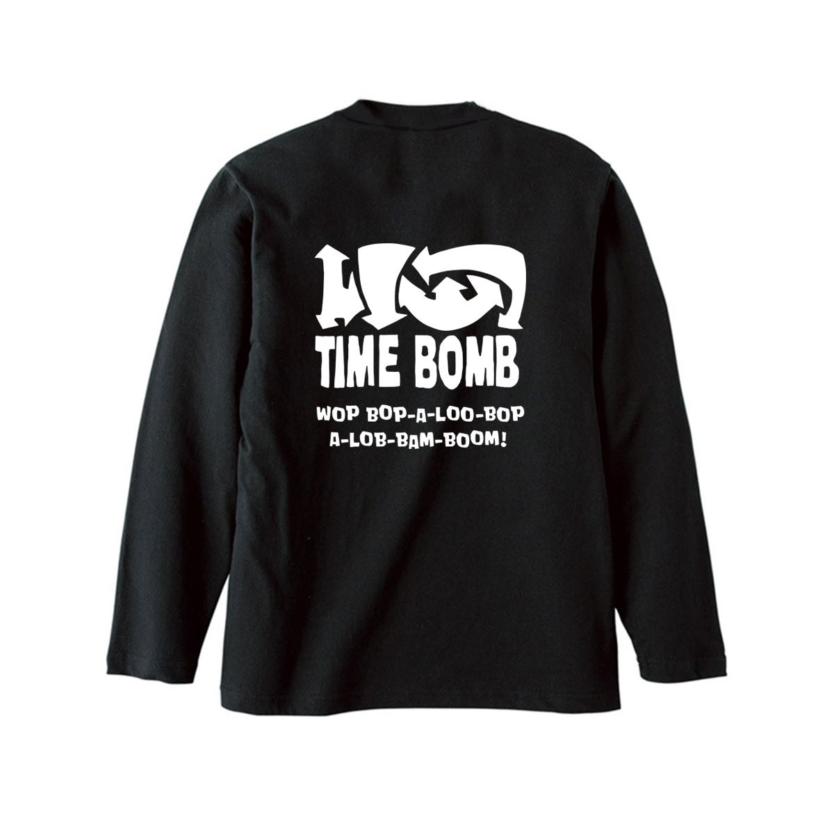 TIME BOMB RECORDS - Long T-Shirt /タイムボム・レコーズ・ロゴ・ロング T  (黒/Black)