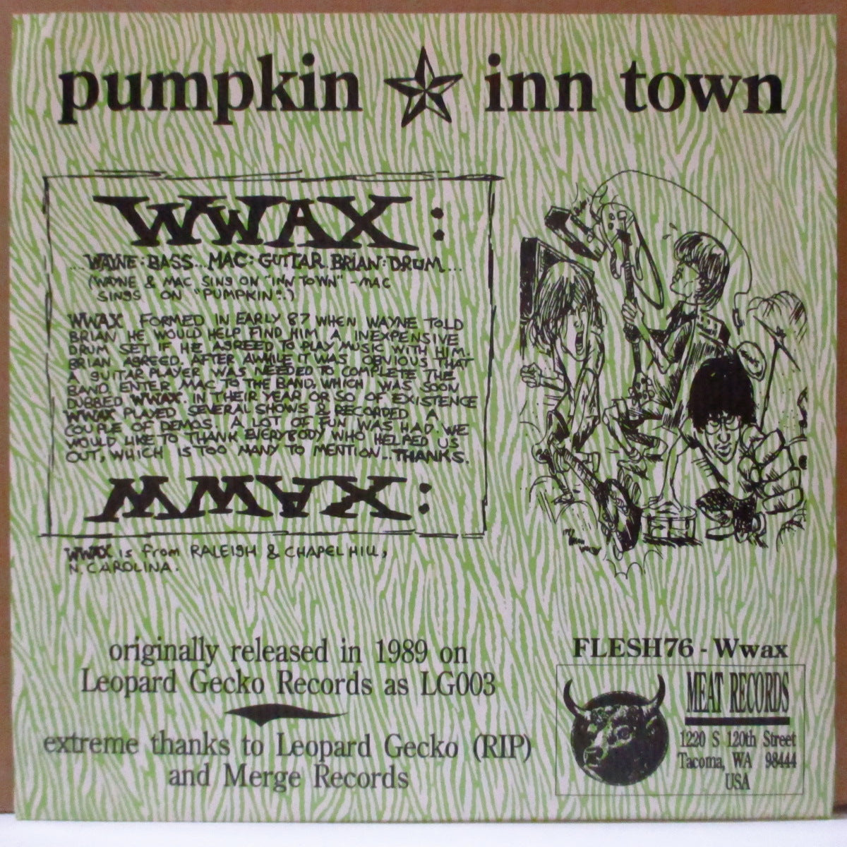 WWAX (ワックス)  - Pumkin (US Reissue 7"/Green PS)