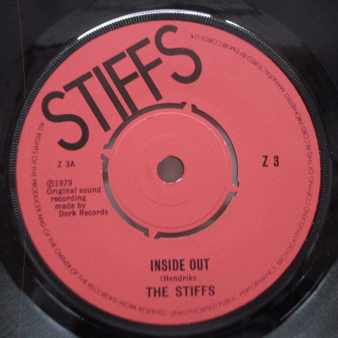 STIFFS, THE (ザ ・スティッフス) - Inside Out (UK '79 再発 7"+マットソフト紙折り返しジャケ/Z 3 ) '79年ファースト！