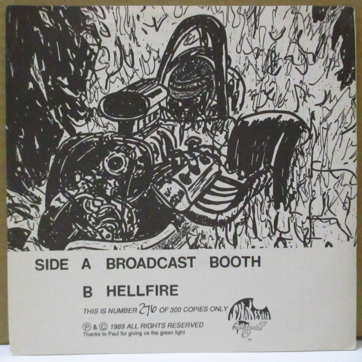 DRAG RACING UNDERGROUND (BIG STICK) (ドラッグ・レーシング・アンダーグラウンド)  - S.T. (UK 300 Limited 7"-Numbered PS)