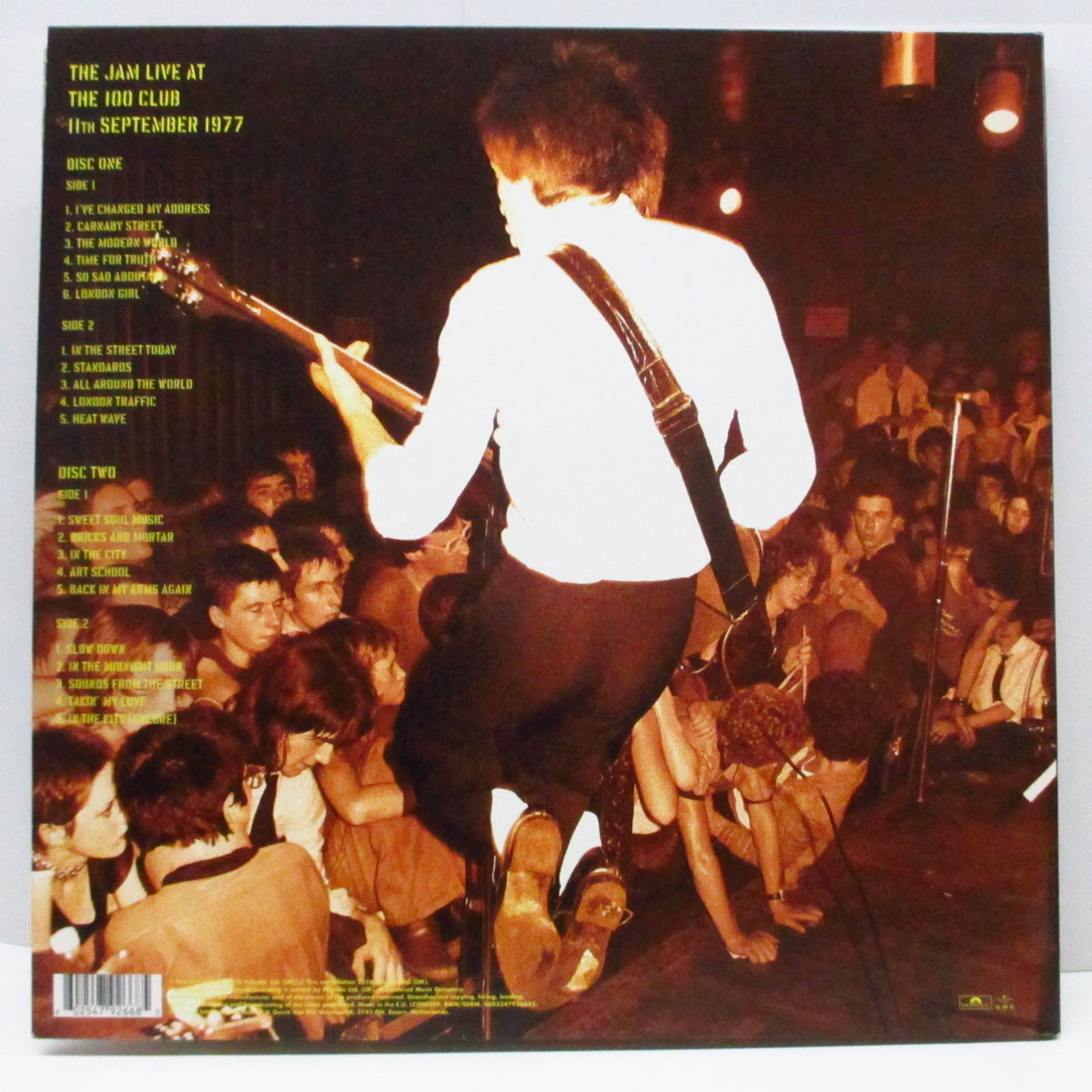 JAM, THE (ザ・ジャム)  - The Jam Live At The 100 Club 11th September 1977 (UK 1,500枚限定再発 180g 2xLP+インナー/見開ジャケ）