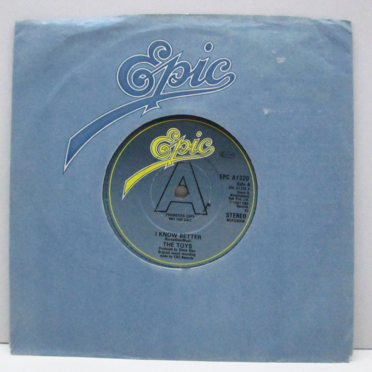 TOYS, THE (トイズ)  - I Know Better (UK Promo 7"+CS)