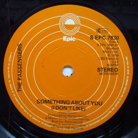 PASSENGERS, THE (ザ・パッセンジャーズ)  - Something About You - I Don't Like (UK Reissue 7"/S EPC 7830)