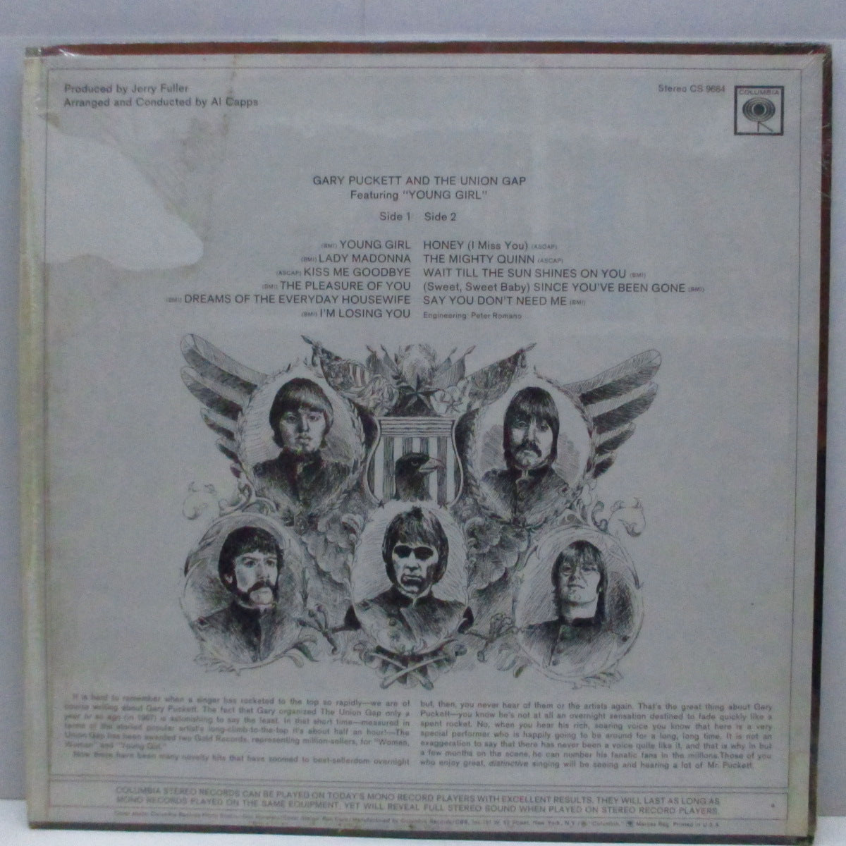 GARY PUCKETT & THE UNION GAP (ゲイリー・パケット&ユニオン・ギャップ)  - S.T. Featuring "Young Girl" (US Orig.Stereo LP)