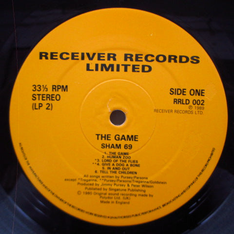 SHAM 69 (シャム 69) - Hersham Boys / The Game  (UK '89 再発 2xLP/光沢見開きジャケ) 3rd & 4th アルバムのカップリング！