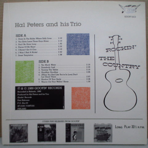 HAL PETERS AND HIS TRIO - Rockin' The Country (Finland Orig.LP)