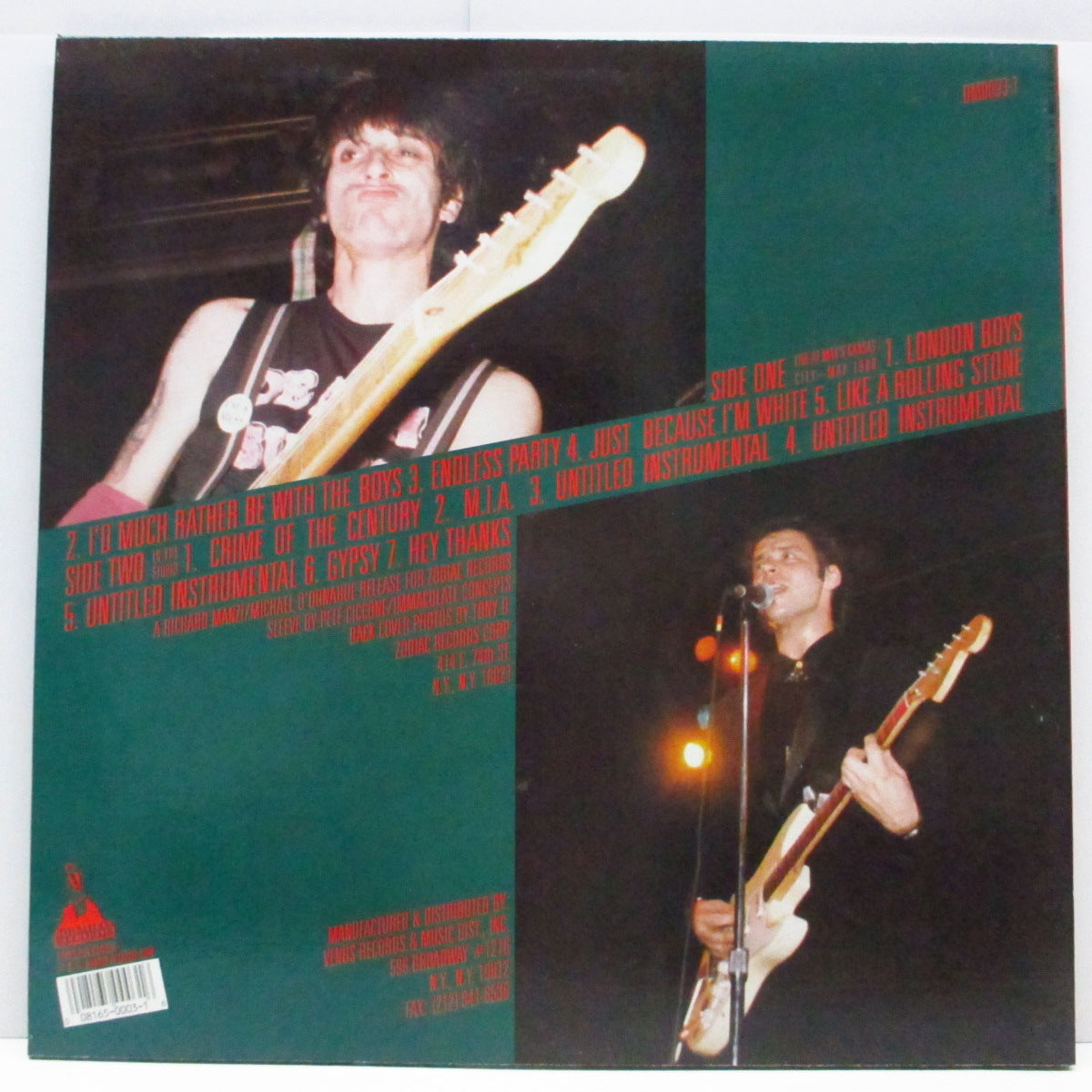 JOHNNY THUNDERS & WAYNE KRAMER (GANG WAR ) (ジョニー・サンダース &ウェイン・クレイマー（ギャング・ウォー）)  - Gang War (US Orig.LP/New)