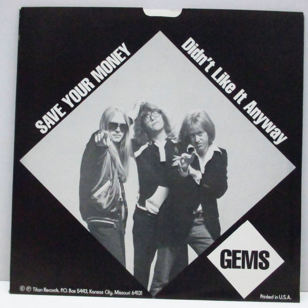 GEMS (ジェムズ)  - Save Your Money (US Orig.7"/New)