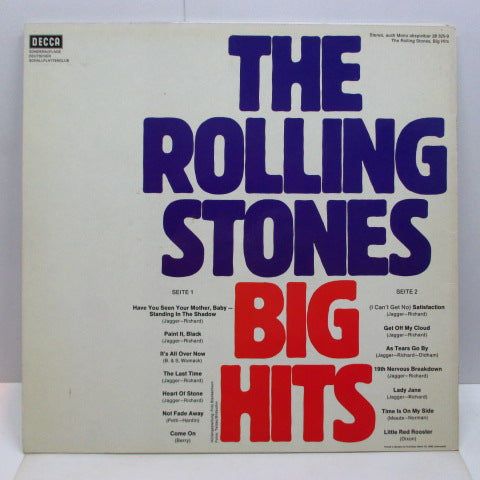 ROLLING STONES (ローリング・ストーンズ)  - Big Hits (German 70's Decca Record Club LP/CS) #2