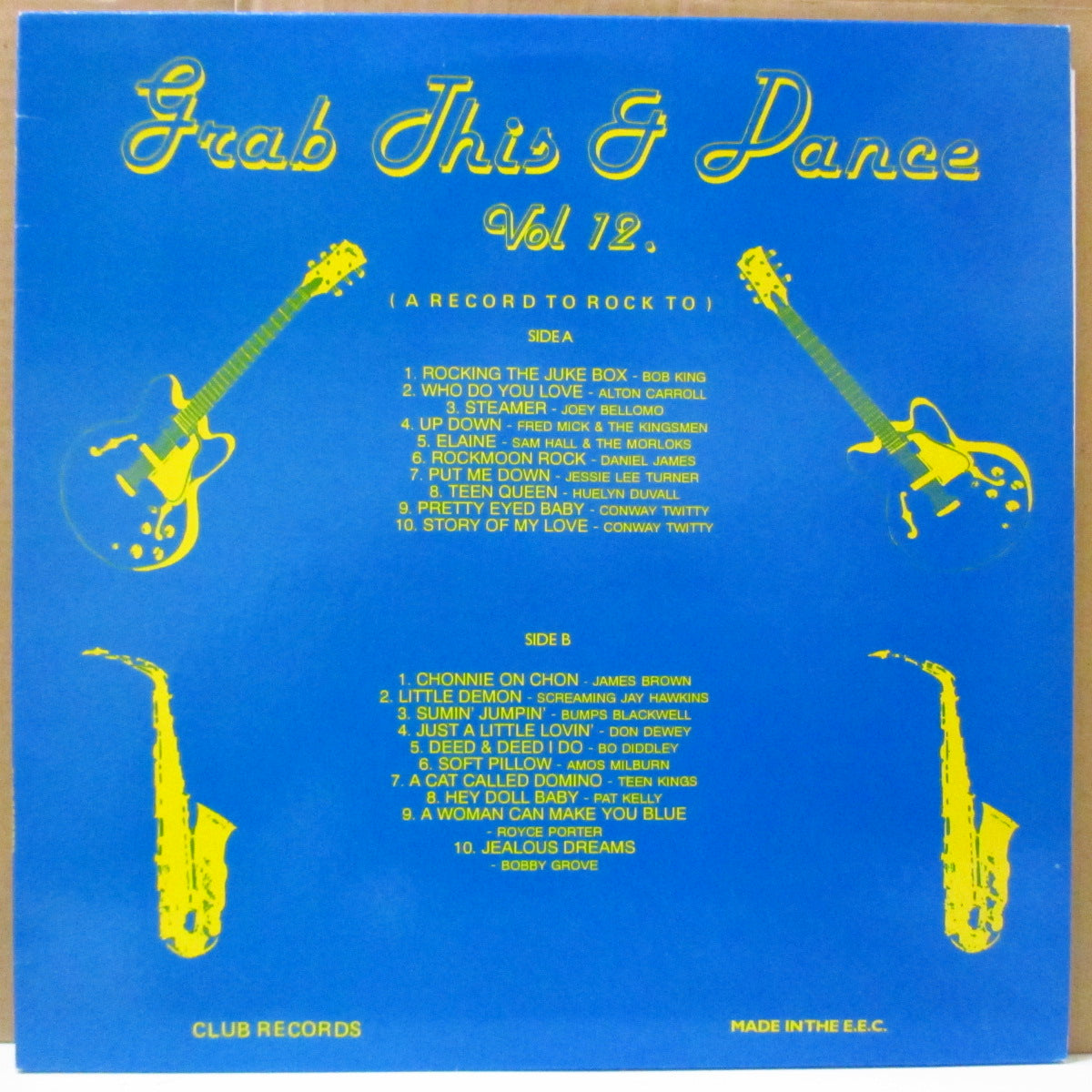 V.A. (50's & 60's R&B/ロカビリー人気コンピ)  - Grab This & Dance Vol.12 (UK オリジナル LP/青ラベ)