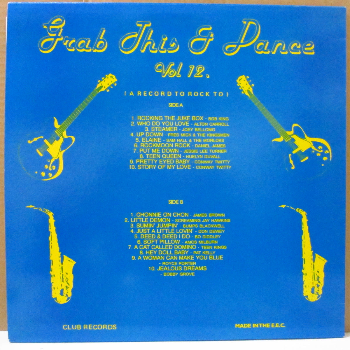 V.A. (50's & 60's R&B/ロカビリー人気コンピ)  - Grab This & Dance Vol.12 (UK オリジナル LP/青ラベ)