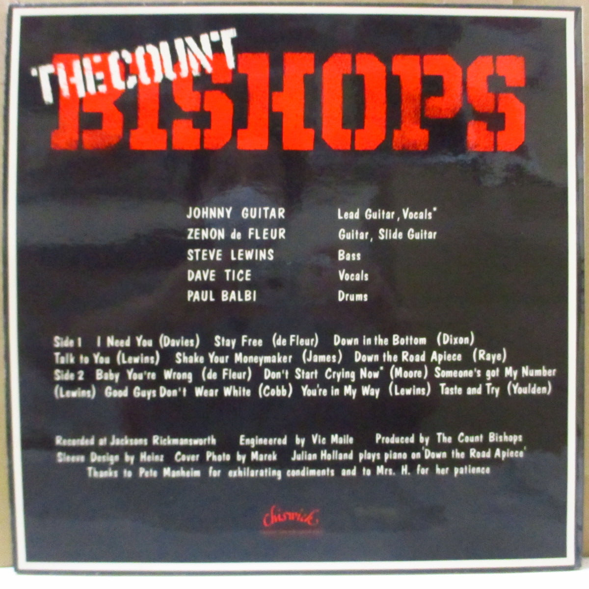 COUNT BISHOPS (カウント・ビショップス)  - S.T. <1st Album> (UK オリジナル LP/鬼レアな両面コーティングジャケ)
