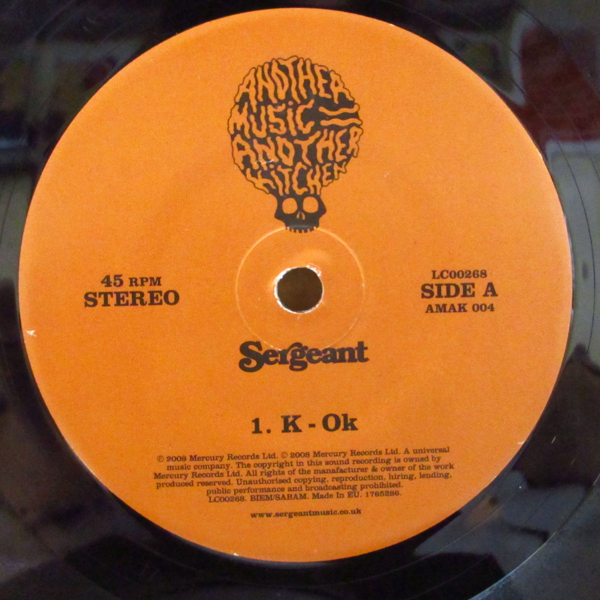 SERGEANT (サージェント)  - K - OK (UK Ltd.7"+Die-Cut CVR)