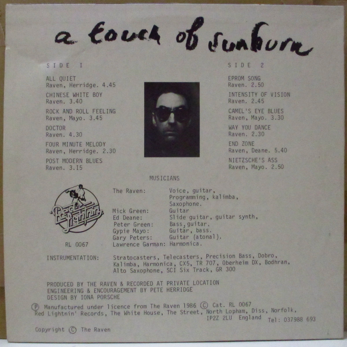 ENEMY WITHIN, THE (ジ・エネミー・ウィズイン)  - A Touch Of Sunburn (UK テストプレス LP)