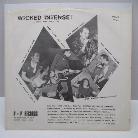 PASTICHE (パスティーシュ) - Wicked Intense! (US オリジナル 7"/マットソフト紙ジャケ) レア！初回バッジ付き！