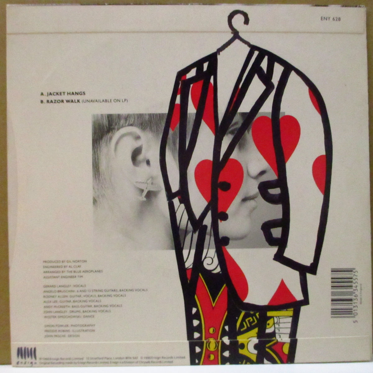 BLUE AEROPLANES, THE (ザ・ブルー・エアロプレインズ)  - Jacket Hangs (UK Orig.7"+Promo Stickered PS)