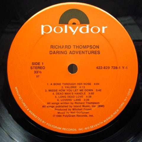 RICHARD THOMPSON (リチャード・トンプソン)  - Daring Adventures (US Orig.LP)
