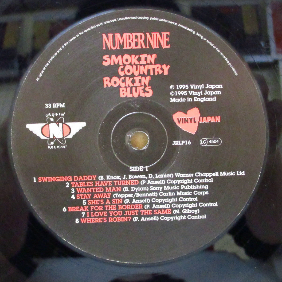 NUMBER NINE (ナンバー・ナイン)  - Smokin' Country Rockin' Blues (UK Orig.LP)