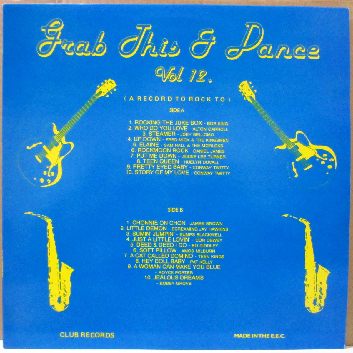 V.A. (50's & 60's R&B/ロカビリー人気コンピ)  - Grab This & Dance Vol.12 (UK オリジナル LP/黄ラベ)