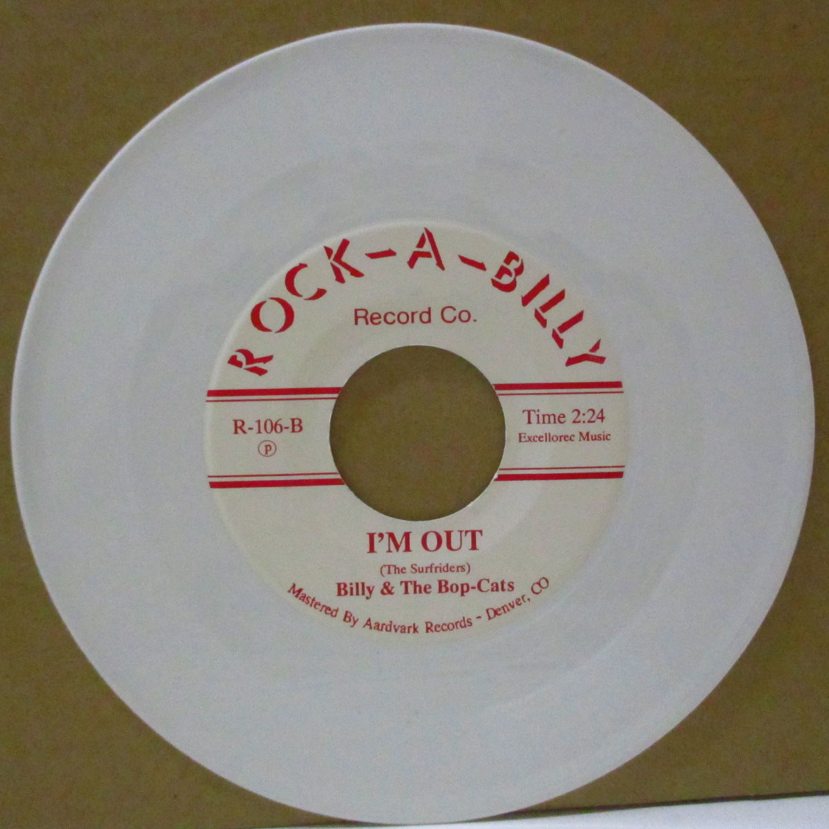 BILLY & THE BOP-CATS (ビリー・アンド・ザ・ボップキャッツ)  - Mary Lou Rock (US 1,000枚限定ホワイトヴァイナル 7")