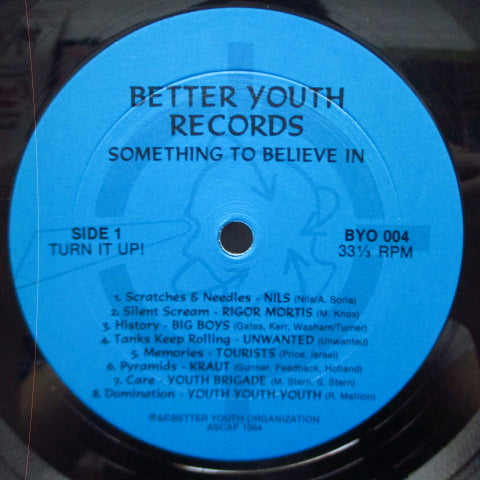 V.A. ('84 北米ハードコア・コンピ)- Something To Believe In (US オリジナル LP+ピンクジャケ/ポスター欠)