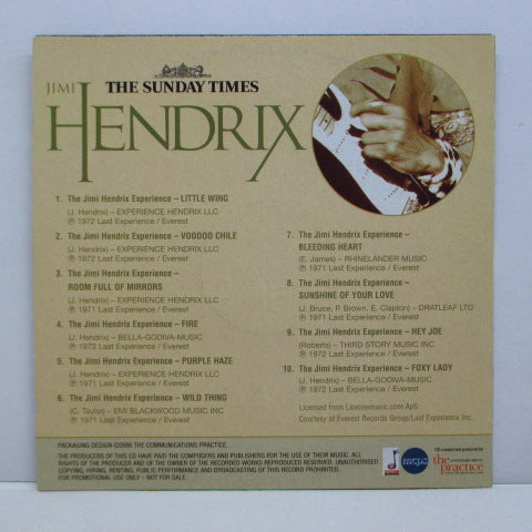 JIMI HENDRIX (ジミ・ヘンドリックス) - 10 Tracks Performed Live At The Royal Albert Hall (UK Promo)