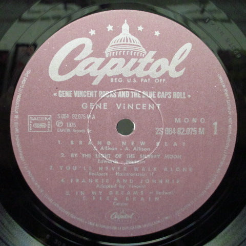 GENE VINCENT (ジーン・ヴィンセント)  - Rocks! And The Blue Caps Roll (France '76 フランス再発「マルーン・ラベ」モノラル LP/両面コーティング・ジャケ)