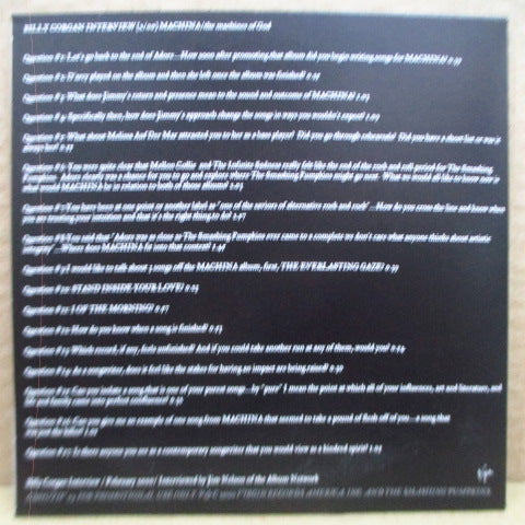 SMASHING PUMPKINS (スマッシング・パンプキンズ) - Billy Corgan Interview (US プロモ CD/カードジャケ) '00年インタビュー録音CD