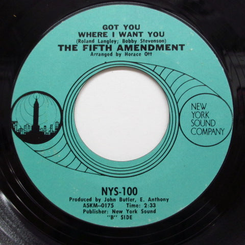 FIFTH AMENDMENT - Got You Where I Want You (薄青ラベ）