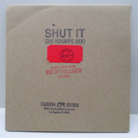 DAMNED, THE (ザ ・ダムド) - Shut It - Die Krupps Mix (US 1,000枚限定ナンバリング入り「レッドヴァイナル」7"/折り畳み式厚紙ジャケ  「廃盤 New」  )