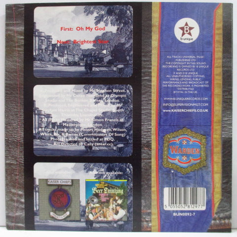 KAISER CHIEFS (カイザー・チーフス) - Oh My God (UK '05 限定ホワイトヴァイナル 7インチ+レアステッカー付き光沢固紙ジャケ)