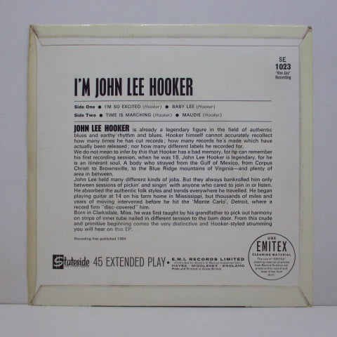 JOHN LEE HOOKER (ジョン・リー・フッカー) - I'm John Lee Hooker (UK Orig.EP/CFS)