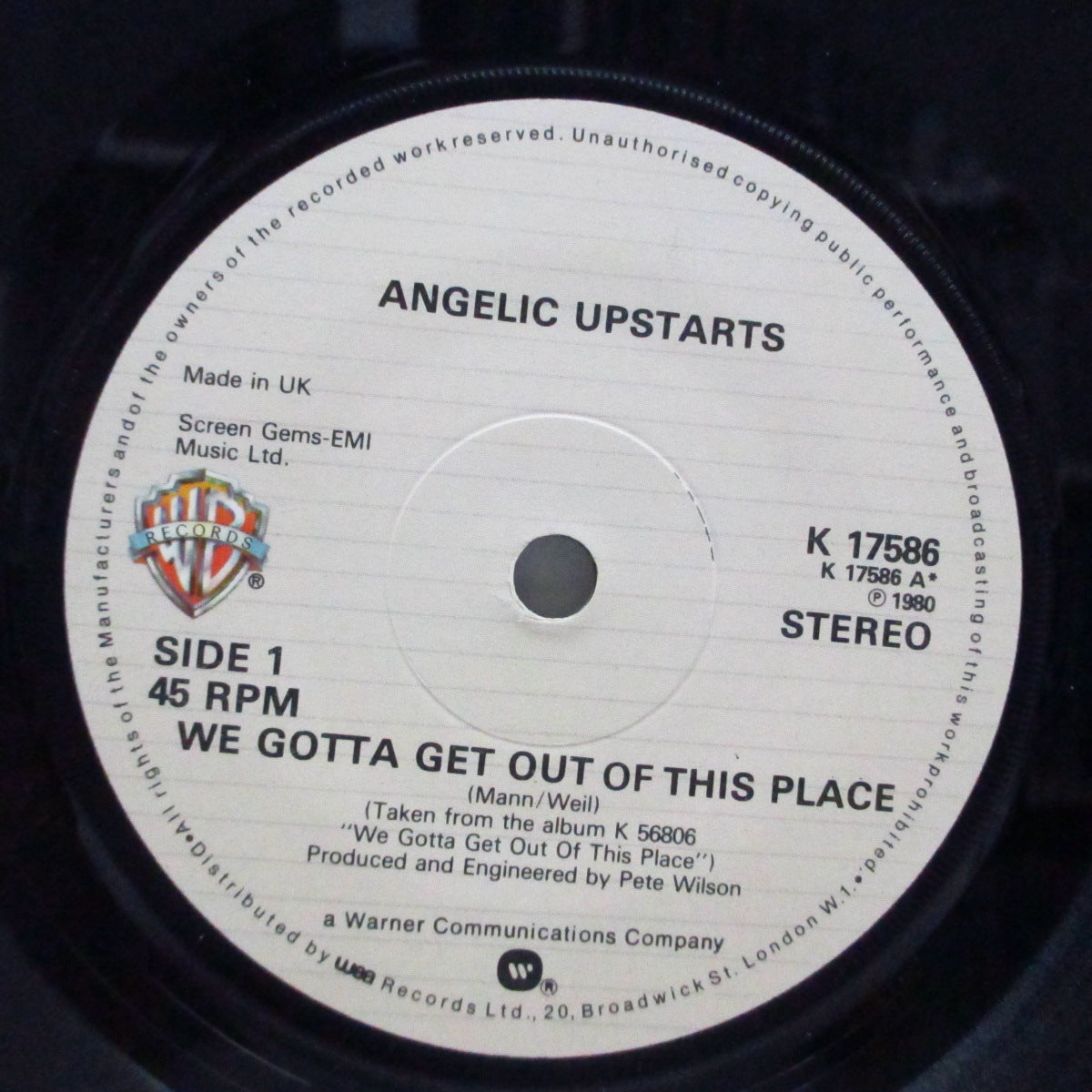 ANGELIC UPSTARTS (エンジェリック・アップスターツ)  - We Gotta Get Out Of This Place (UK Orig.7")
