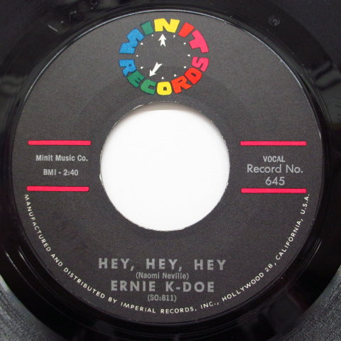 ERNIE K-DOE (アーニー・ケイドー)  - Love You The Best / Hey, Hey, Hey