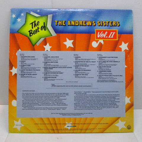 ANDREWS SISTERS - The Best of Andrews Sisters Vol.2  (US Orig.Mono 2xLP)