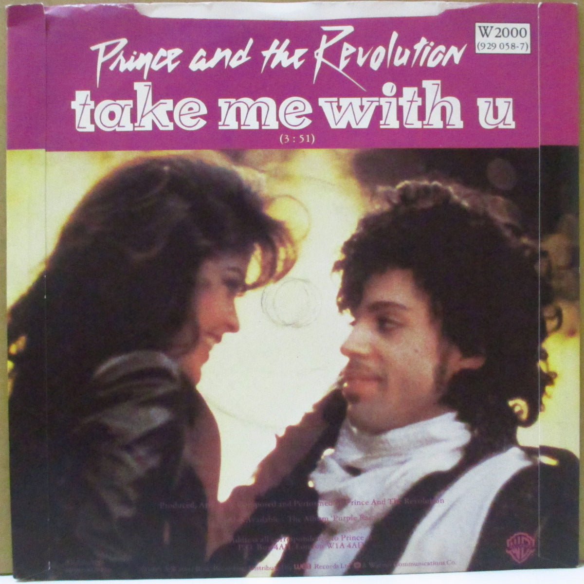 PRINCE And The Revolution (プリンス・アンド・ザ・レヴォリューション)  - Let's Go Crazy (UK オリジナル・プラスチックラベ 7"+マット・ソフト紙ジャケ)